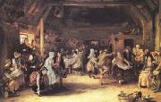 Sir David Wilkie The Penny Wedding (mk25) oil painting on canvas